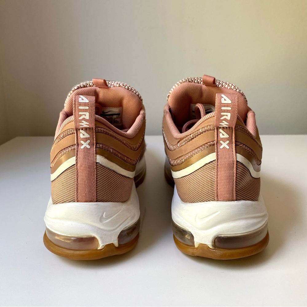 Nike Women's Air Max 97 Slip-On Sneakers Pink Tan White - Picture 9 of 14